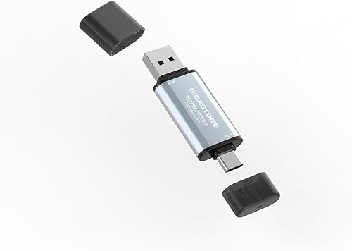 Gigastone Duo Go USB-A+C 1TB Dual External Portable SSD 500MB/s Glossy Surface, Supports Apple 4K 60fps ProRes HDR Video Recording USB3.2 Gen 2