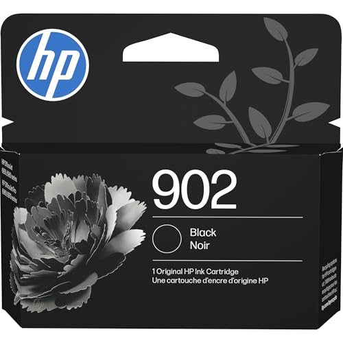 HP 902 Black Ink Cartridge | Works with OfficeJet 6950, 6960, Pro 6960, 6970 Series | T6L98AN
