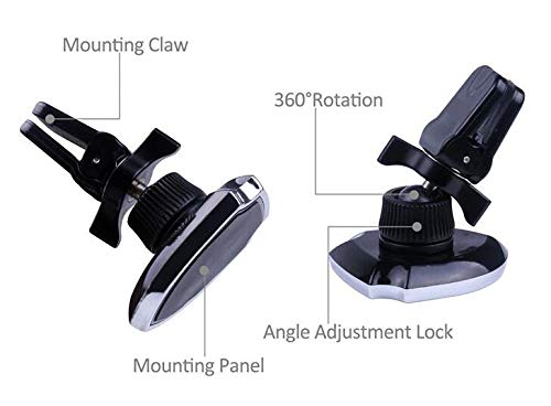 Magnetic Car Mount, MagShield Universal Phone Holder with Secure AC Air Vent Clamp Twist/Lock Clip for iPhone XR Xs 8 7 Plus 6s 6 5s SE, Samsung