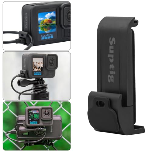 Suptig Upgraded Battery Door Cover, Replacement Side Door for GoPro Hero 13 Hero 12 Hero 11 Hero 10 Hero 9, Water Snow Resistant IPX 6 Waterproof.