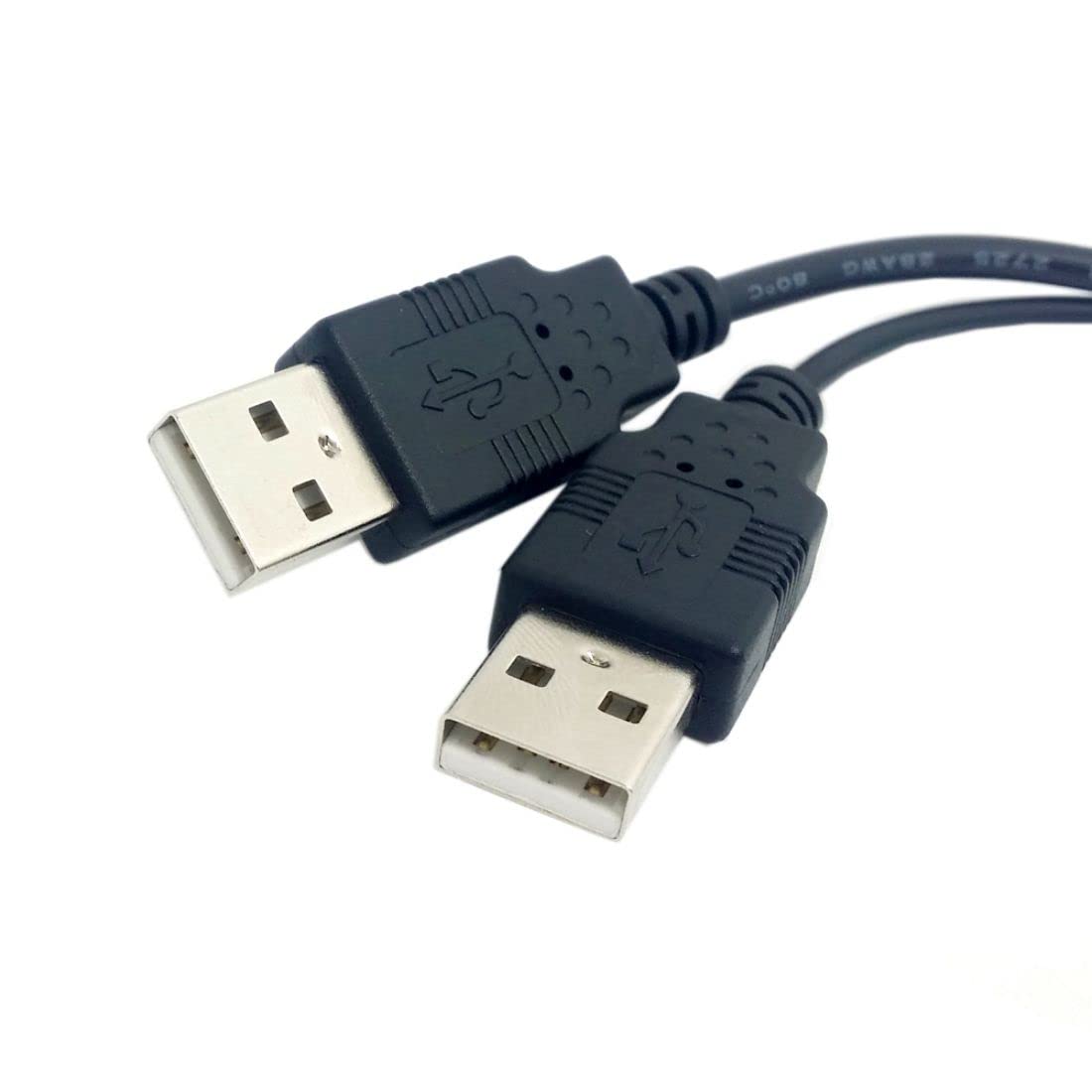 chenyang USB 2.0 Y Splitter Cable USB 2.0 Female to Male Data Charger Extension Cable with Auxiliary Power Supply Port