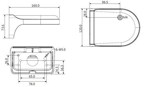Security Camera Mounting Bracket PFB203W Waterproof Aluminum Wall Mount Bracket for CCTV Surveillance Dome IP Camera