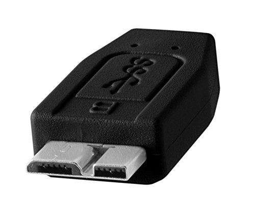 Tether Tools TetherPro USB-C to USB 3.0 Micro-B Cable | for Fast Transfer and Connection Between Camera and Computer | Non-Reflective Black | 15 Feet