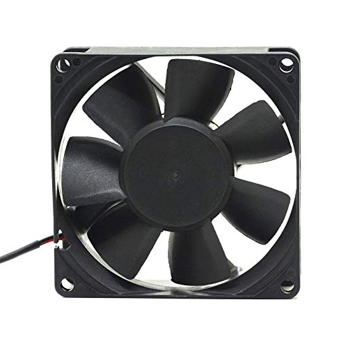 ELOMILE KD1208PTB1 80mm 12V Fan, DC12V 1.7W 8025 2-Pin Chassis Cooling Fan for Desktop, Server