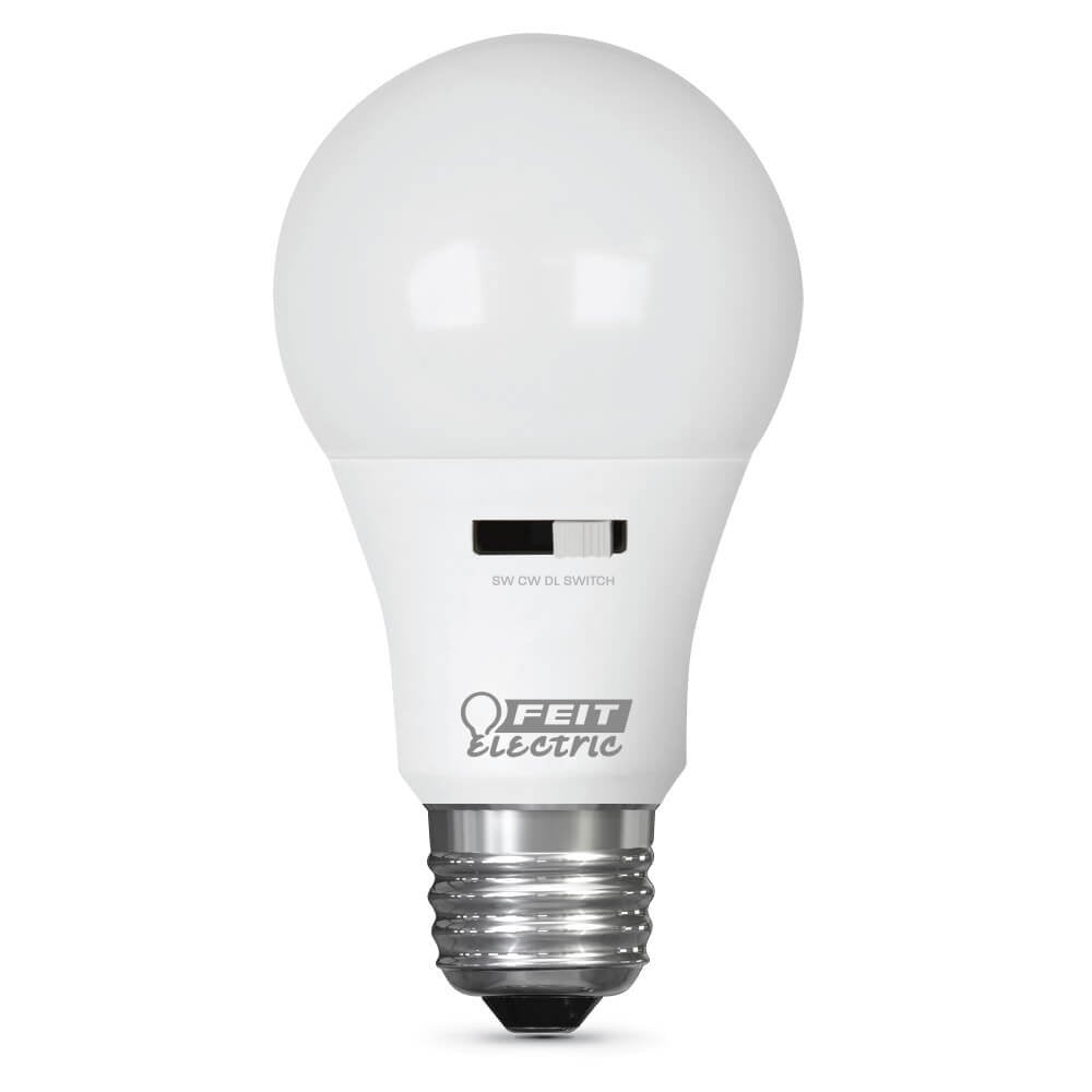 Feit Electric LED Three-Color Choice Intellibulb - A19 with an E26 Medium Base Light Bulb - 60W Equivalent - 15 Year Life - 750 Lumen - 2700K Soft