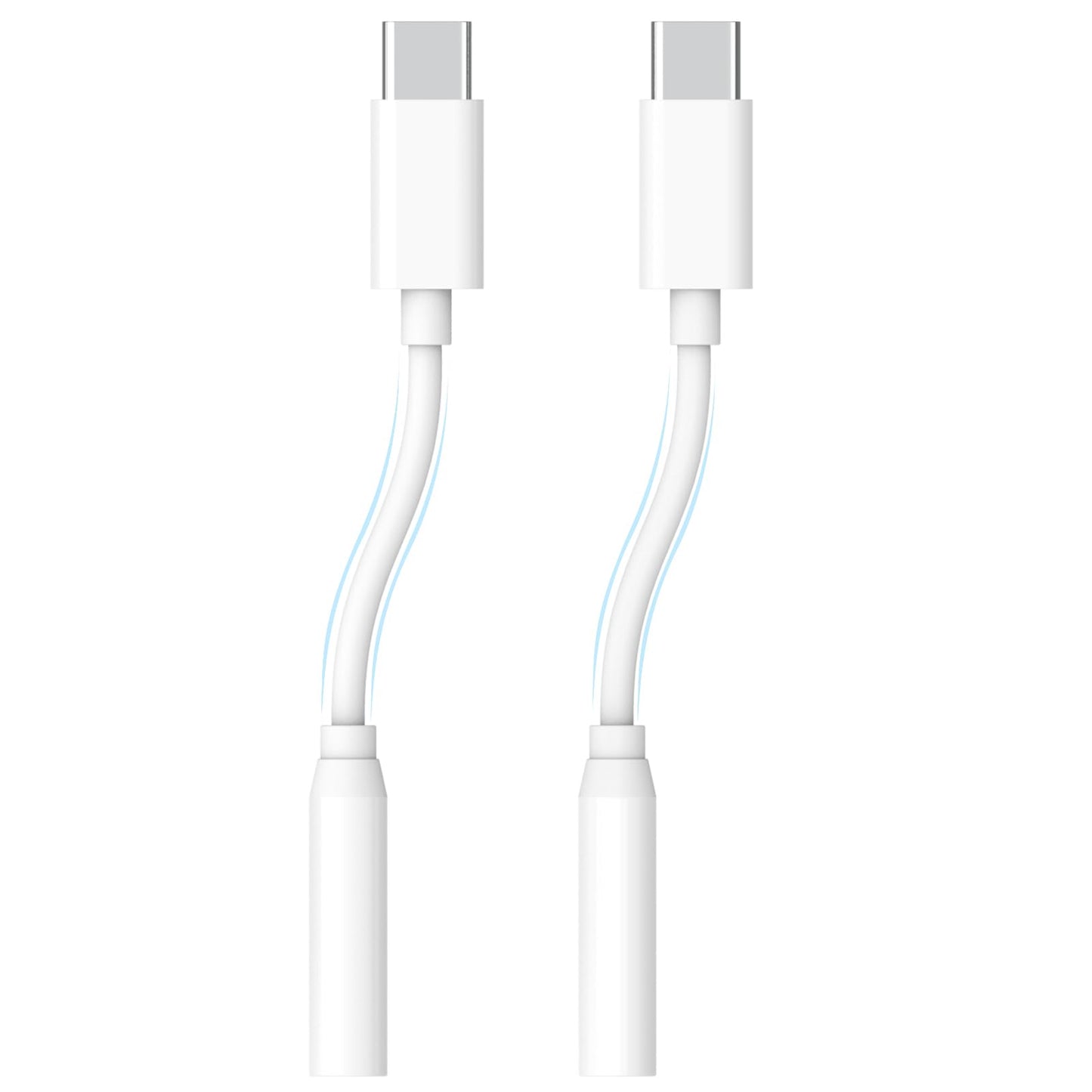 USB C to 3.5mm Audio Adapter, 2 Pack Aux to USB C Headphone Jack Dongle for iPhone 17/16/ 15 Series, Compatible with Samsung Galaxy S24/ S23/ S22/ S21