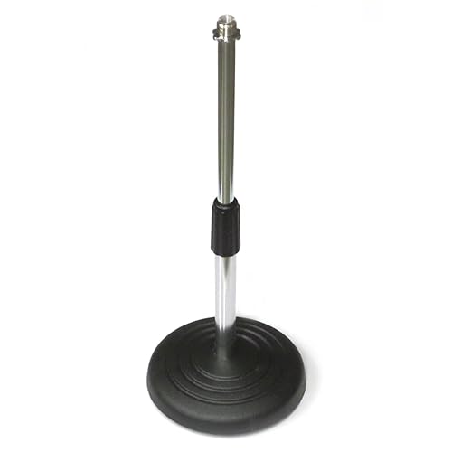 Desktop Microphone Stand, Low Profile-Adjustable Height 6" Mic Base-Performance Plus (AD7S)