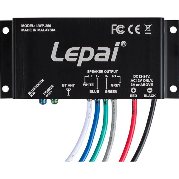 Lepai LWP-250 2 x 50W Outdoor/Marine Bluetooth 5.0 Mini Amplifier with Mounting Flanges