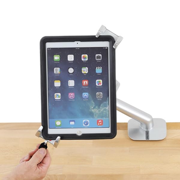 Ergotron - Lockable Tablet Mount - for Notebook and Tablet Screens up to 13 Inches - Add-on for VESA Monitor Arms