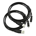 CYBERTECH PS4 15' Feet Long Charging Charger Power Cables USB Cord Compatible with PS4 DualShock 4 PlayStation 4 Controller (Qty:2)