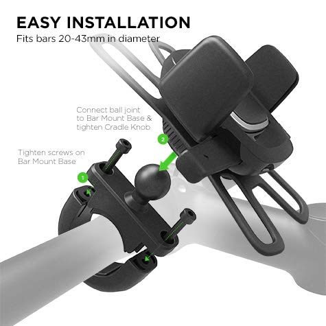 iOttie Easy One Touch 4 Bike Phone Mount Holder Bicycle Handlebar Cradle Quick-Release Lock, Secure Phone Holder for iPhone 17 16 15 Samsung Google