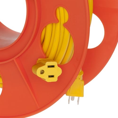 Bayco KW-130 Cord Storage Reel with Center Spin Handle, 150-Feet