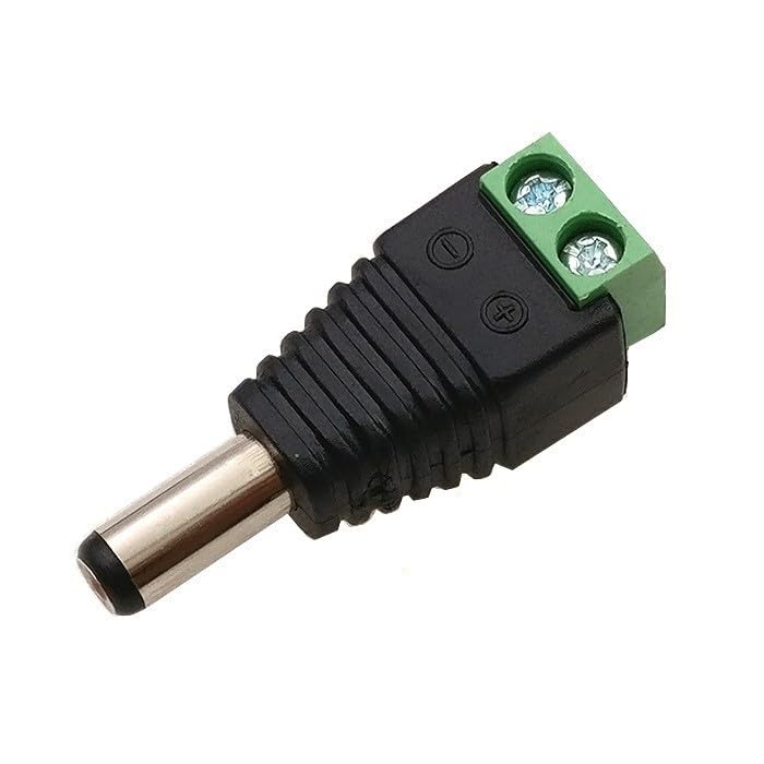 WWZMDiB 24 Pcs 12V DC Power Barrel Connectors Adapter Plug Jack 5.5mm x 2.1mm (12 x Male + 12 x Female)