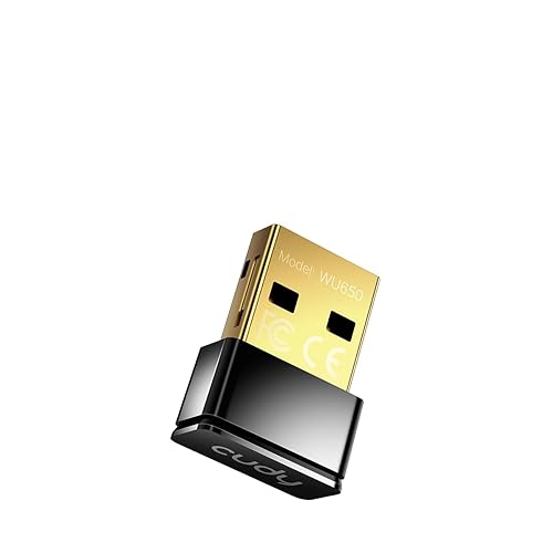 Cudy AC 650Mbps USB WiFi Adapter for PC, 5GHz/2.4GHz Wireless Dongle, WiFi, USB Wireless Adapter for Laptop - Nano Size, Compatible with Windows XP