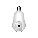 NU-SET Light Bulb Camera, Smart WiFi Home Security Camera with Pan-Tilt Panoramic View, 4MP, White
