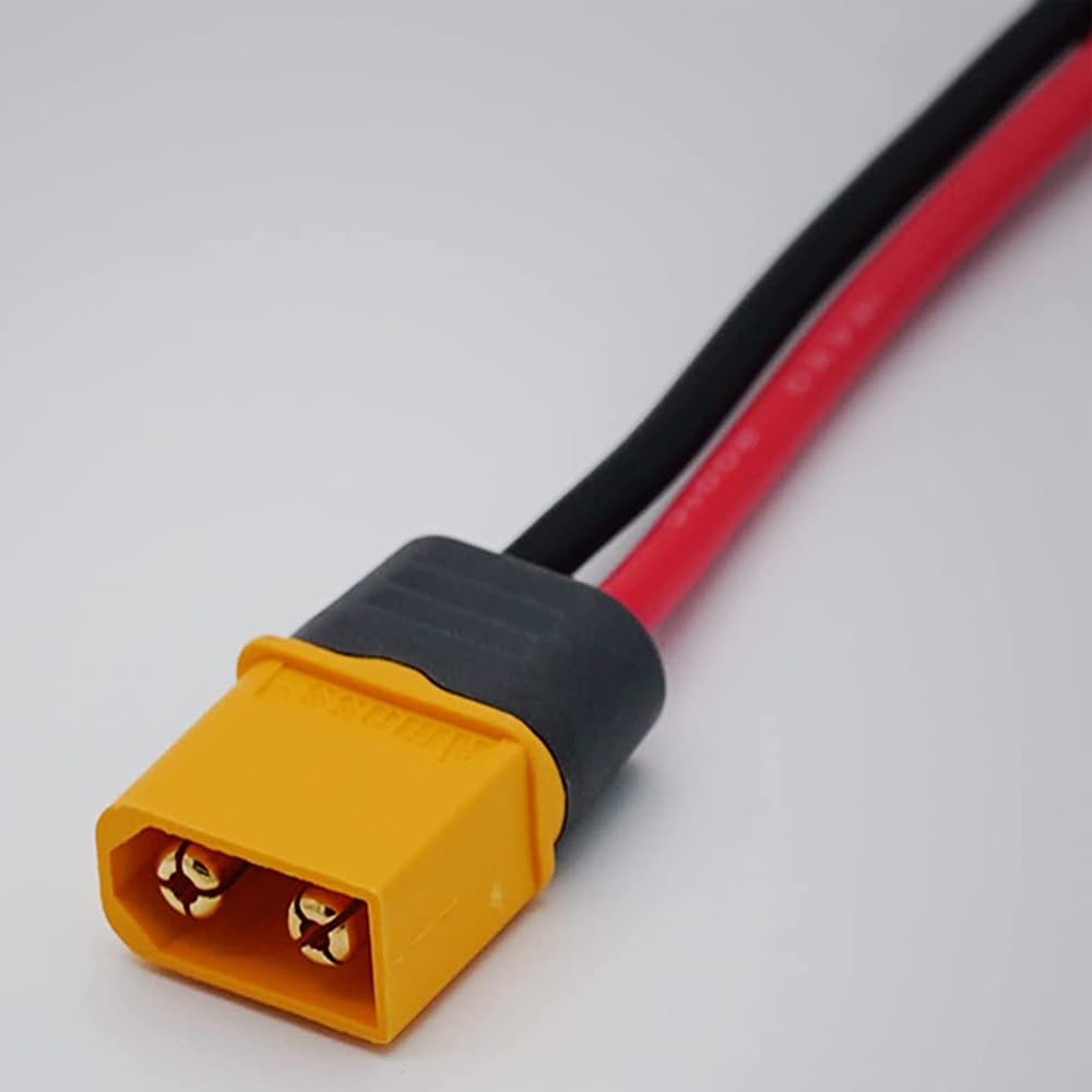 Yiqigou 3PCS Amass XT60 XT60H Male Female Plug Connector to T Male Female Plug Connector Conversion Adapter with 10cm Silicone Wire (XT60 Male to T