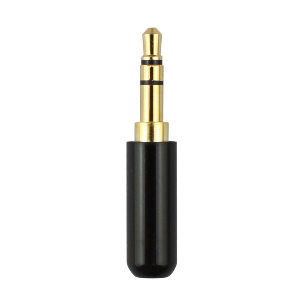 VizGiz 6 Pack Welding 1/8" 3.5mm Plug Audio Solder Male Jack Connector Stereo TRS 3 Pole Metal Earphone Adapter Soldering for DIY Headset Earphone