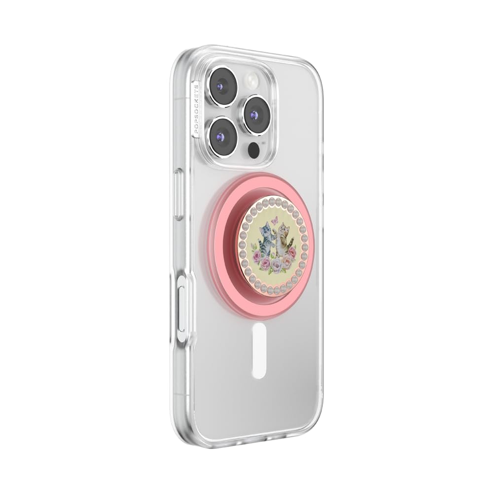 PopSockets Phone Grip for MagSafe, Magnetic Holder, Phone Stand, Cat - Kitty Cameo