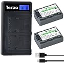 Tectra 2-Pack NP-FP50 Battery + LCD Dual Charger for Sony NP-FP30 NP-FP60 NP-FP70 DCR-DVD103 DCR-DVD105 DCR-DVD203 DCR-DVD205 DCR-DVD305 DCR-DVD92