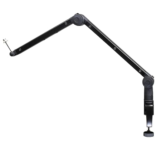 Ultimate Support BCM-300 Deluxe Broadcast Mic Stand w/Adjustable Arm, Cable Management, Clamp Mount Base