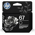 HP 67 Black Ink Cartridge | Works with DeskJet 1255, 2700, 4100 and Envy 6000, 6400 Series, Eligible for Instant Ink, 3YM56AN | Packaging May Vary