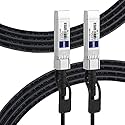 FLYPROFiber- 10G SFP+ DAC Twinax Cable, 5M/16.4ft Passive Direct Attach Copper Twinax, for Cisco SFP-H10GB-CU5M, Uiquiti, Netgear, Mikrotik, D-Link