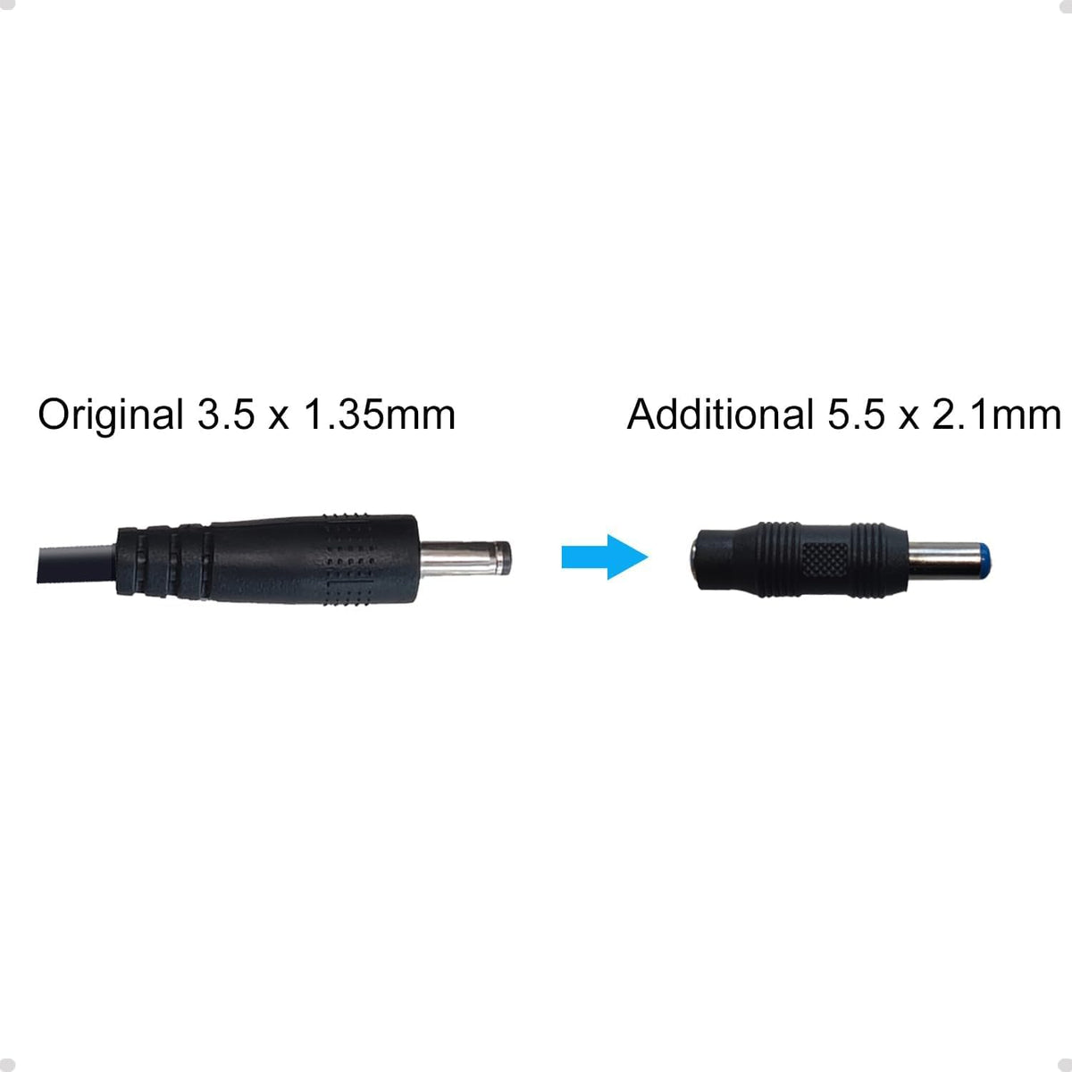 2 Packs AC To DC 12V 1.5A Power Adapter Supply Switching Plug 3.5mm x 1.35mm UL Listed FCC