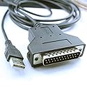 Washinglee USB Programming Cable for Fanuc CNC DNC, USB to DB25 Male Console Cable for Fanuc, Built in FTDI Chip (6FT/1.8M)