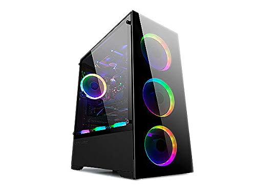 Bgears b-Voguish-RGB Gaming PC ATX case, Include: 6 x 120mm ARGB Fans, 1 x 10 Fans Controller, 1 x Remote Controller, USB3.0, Support up to EATX