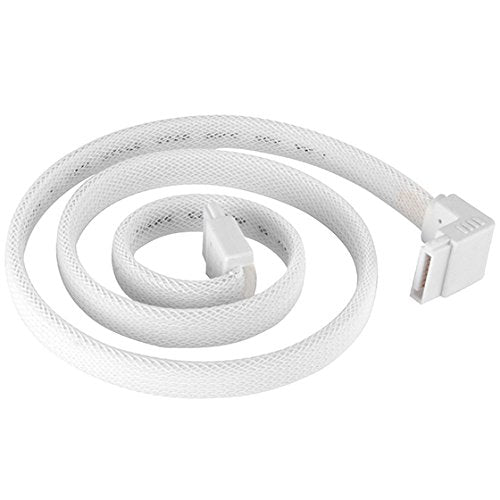 Silverstone 90 Degree SATA III with Locking Mechanism, White (RL-CP08W)