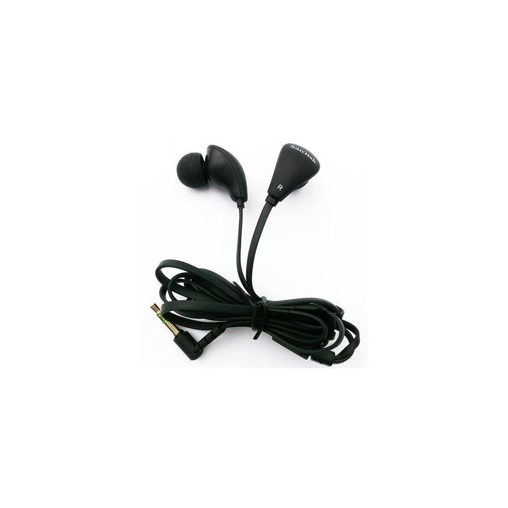 SanDisk Genuine Clip Sport in-Ear Headphones - Black Earbuds Earphones Compatible with Clip Sport Jam, Sansa, and Other MP3 Players