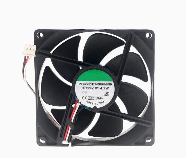 PF92251B1-000U-F99 DC 12V 4.7W 90x90x25mm 3-Wire Cooling Fan