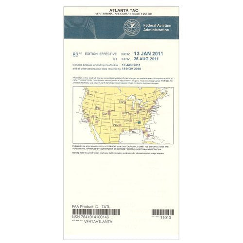 FAA Chart: VFR TAC Atlanta TATL (Current Edition)
