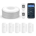 WiFi Door Alarm System, Wireless DIY Smart Home Security System, with Phone APP Alert, 8 Pieces-Kit (Alarm Siren, Door Window Sensor, Remote), Work