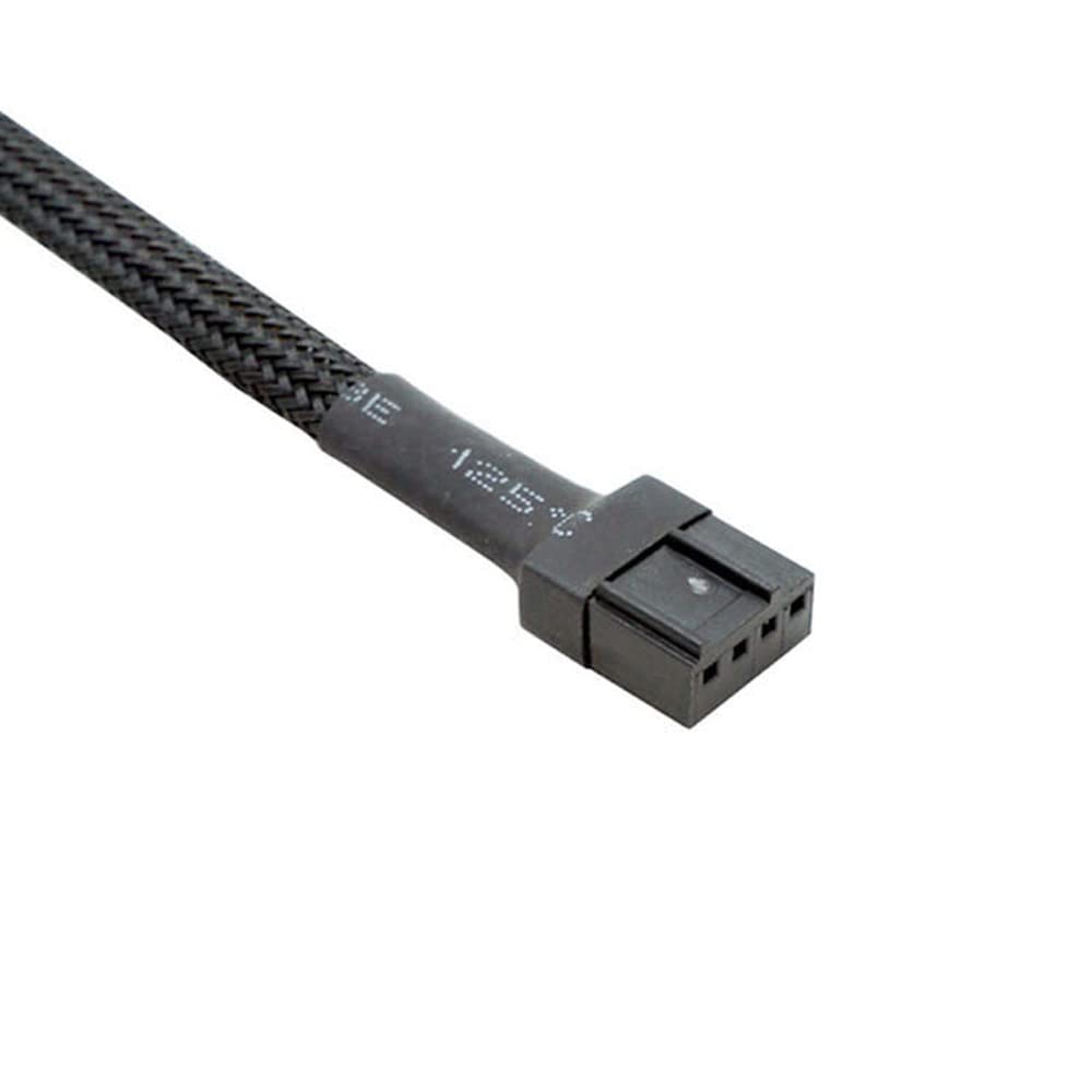 YiKaiEn 4-Pin PWM Fan Splitter Cable, Nylon Braided Adapter Computer PC Fan Power Extension Cable Converter for Computer Case 4-Pin/3-Pin Cooling Fan