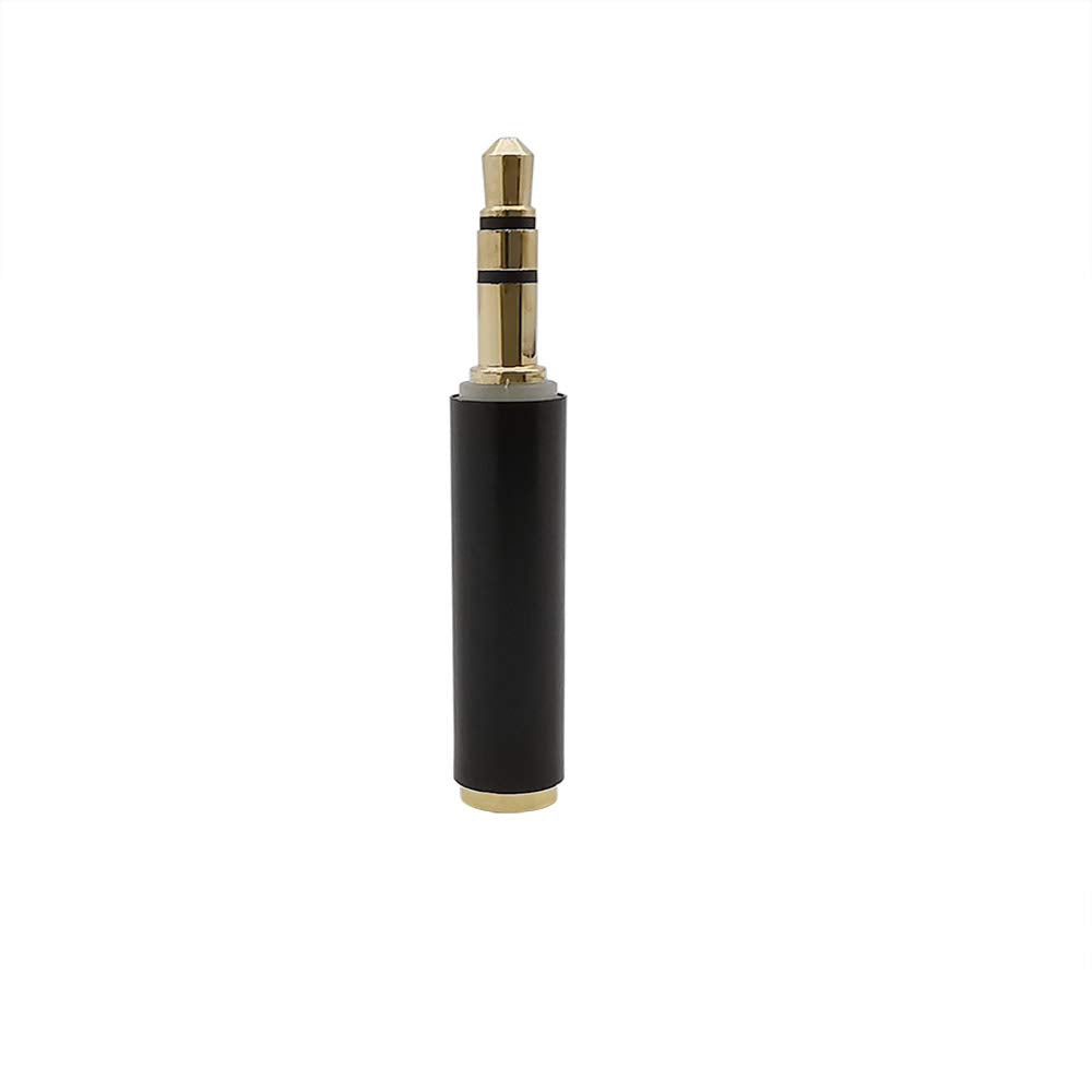 VizGiz 2 Pack TRRS to TRS Adapter 3.5mm Plug Jack 1/8'' Connector Converter for Phone Earphone Headphone Earbuds Microphone 4 Pole to 3 Pole Computer