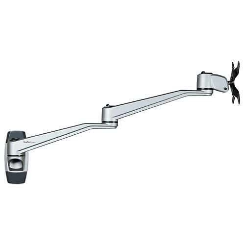 StarTech.com Wall Mount Monitor Arm - Articulating Ergonomic VESA Wall Mount Monitor Arm - 20" Long - Single Display up to 34"(30.9lb/14kg)