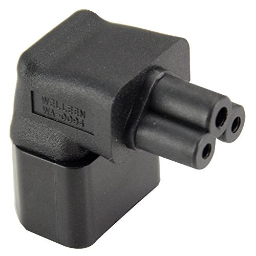 3 Pin IEC 320 C14 to C5 Angled Power Adapter Male to Female Angled Converter Hot