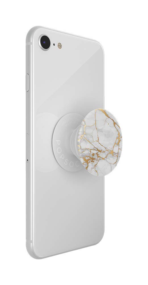 PopSockets Adhesive Phone Grip, Holder, Phone Stand, Gold - Gold Lutz Marble