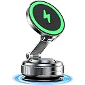 for MagSafe Car Mount Charger, 15W Fast Charging Magnetic Wireless Car Charger, Vacuum Magnetic Phone Holder [120LBS Ultra Suction Cup & 3000gf Magnet