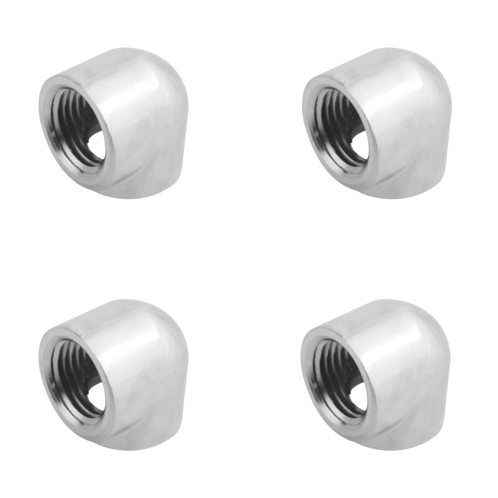 BXQINLENX Silver Chrome G 1/4" Female to Female 90° Rotary Enhance Multi-Link Adapter Fitting for Computer Water Cooling System(4 PCS)