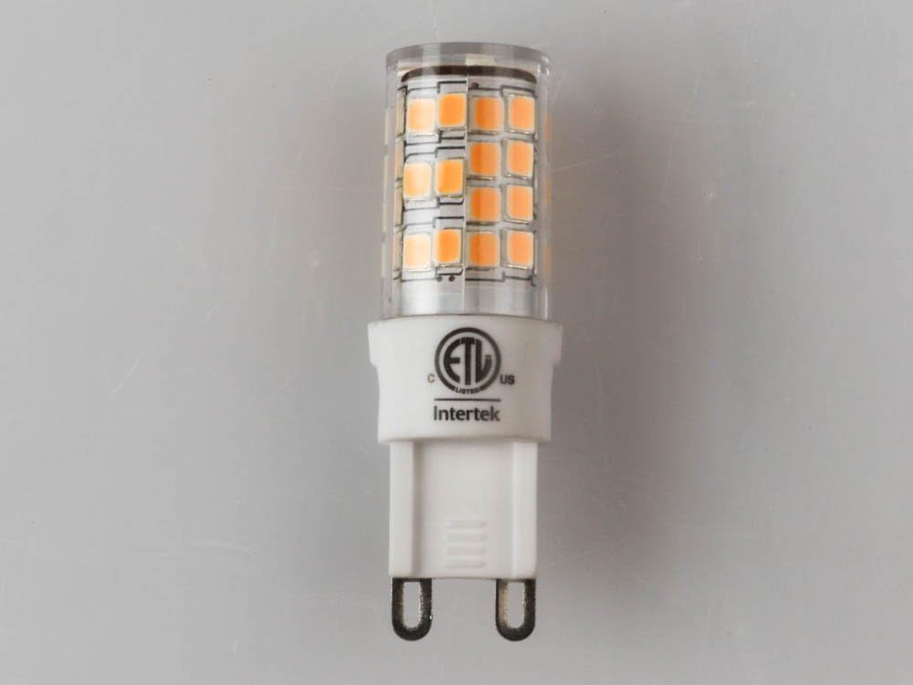 Bulbrite LED Mini T6 Dimmable Bi-Pin Base (G9) Light Bulb 40 Watt Equivalent 3000K, Clear 2-Pack