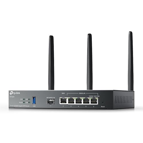 TP-Link ER706W Omada Gigabit AX3000 WiFi 6 VPN Router | 1x USB 3.0 Support USB Storage and LTE Backup with LTE dongle | Supports Omada Mesh | Easy