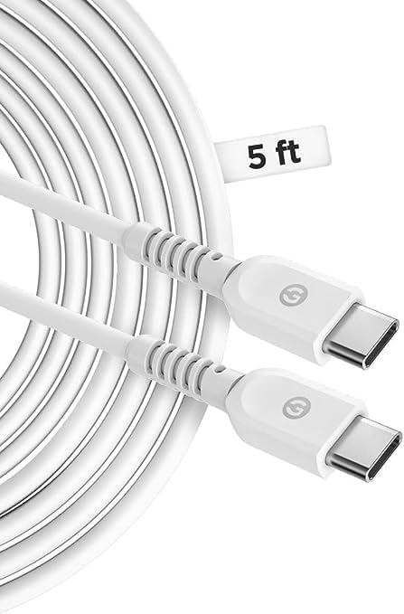 Flat 2-Port USB C Wall Charger, Ultra Slim Dual Power Adapter with Type-C Cable (20W) Fast Charging for iPhone 15, iPhone 16 Pro Max/Samsung Galaxy
