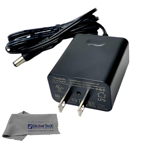Yealink Phone Power Adapter PS5V2000US - for Yealink Telephones T46, T48S, T58A, T58-CAM, T54W, T57W, Teams Phones - MP52, MP54, MP56, T85W, T87W
