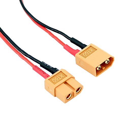 2pairs JST Male to XT60 Male/JST Female to XT60 Female Adapter with 10cm 4in 20awg Wire(BDHI-13)