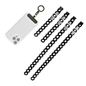 EDC Modular Strap System 5 Pack, Adjustable Silicone Gear Ties for Phone, Backpack, Bottle, Durable Stretch Crossbody Strap, Hands-Free EDC Carry