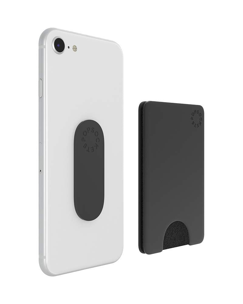 PopSockets Adhesive Phone Wallet, Phone Card Holder without Grip - Black
