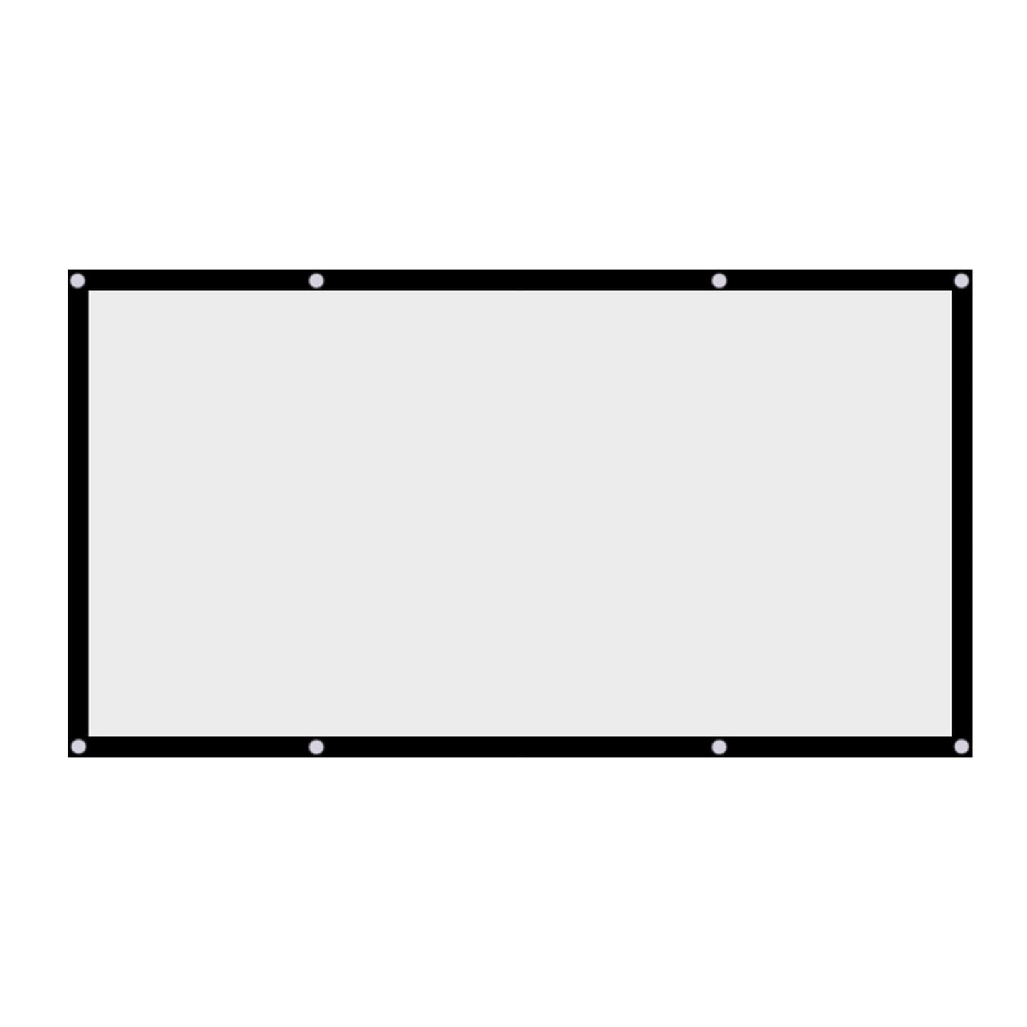 120 Inch Projector Screen, 16:9 Portable Anti Crease Projector Screen Foldable HD Wall Mounted Movie Projection Screen Support Double Sided Projection