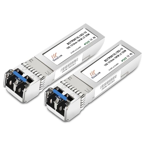 Baudcom 10GBASE-LR SFP+ transceiver 10KM, 10G SFP LR singlemode Module Compatible with Cisco SFP-10G-LR, MA-SFP-10GB-LR, Ubiquiti UniFi UF-SM-10G
